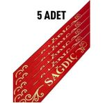 Kırmızı Sağdıç Kurdelesi Sağdıç Kolluk Kol Kurdele Kına Gecesi Düğün Malzemeleri (5 ADET) – Kurdele