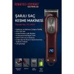 Kırmızı Şarjlı Saç Kesme Makinesi, Pratik ve Şık Tasarım - Seçenek 1