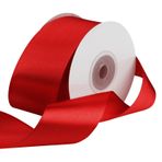 Kırmızı Saten Kurdele 1-1/2 İnç x 25 Yard, Düz Renk Kırmızı Kumaş Saten Kurdele Hediye Paketleme, El Sanatları, DIY Yaylar, Çelenk, Düğün Doğum Günü Partisi Dekorasyon Dikiş Projeleri için