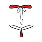 Kırmızı Seksi Fantezi Sütyen Külot İç Çamaşırı Takımı