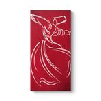Kırmızı Semazen Tablosu 40 x 80
