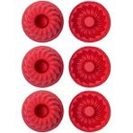 Kırmızı, Silikon Mini Kek Muffin Kalıbı, 7X3 Cm, Bpa İçermez, Fırında Kullanılır, Makinede Yıkanabilir, 6 Adet