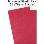 Kirmizi Simli Eva 50X70 Cm 2 Adet Simli Eva Sungeri Okul Kres Anasinifi Elisi Etkinlikleri