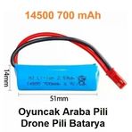Kırmızı Soket Uzaktan Kumandalı Oyuncak Araba Pili 700 Mah 3.7V 14500 Li-Ion Ceptelb023385