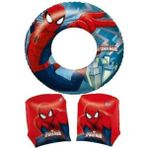 Kırmızı Spiderman Çocuk Kolluk ve Simit Seti, Eğlenceli ve Güvenli Oyun Aksesuarı - Açık Gri - Seçenek 1