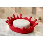 Kırmızı Splash Tasarım Dekoratif Sabunluk - Modern Banyo Aksesuarı Ve Şık Sabun Altlığı