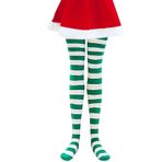 Kırmızı Tayt,Noel Çizgili Tayt Tam Boy Tayt - Cadılar Bayramı Noel Cosplay Partisi için Tatil Kostümü Dobooo