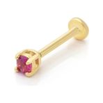 Kırmızı Tektaş Model Tragus Piercing