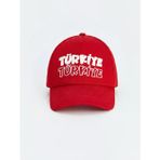Kırmızı Türkiye Baskılı Erkek Bebek Kep Şapka