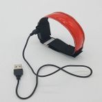 Kırmızı USB Stili Doğa Sporları Gece Koşu Kol Bandı LED Işık USB Şarj Edilebilir Emniyet Kemeri Kol Bacak Uyarı Bilekliği Bisiklet Bisiklet Bisiklet Işığı (Yurt Dışından)