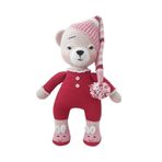 Kırmızı Uykucu Ayı Uyku Arkadaşı Amigurumi Organik Oyuncak