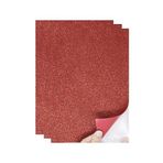 Kırmızı Yapışkanlı Simli Eva 50x70 cm 3 Adet Simli Yapışkanlı Eva Süngeri Okul Kreş Anasınıfı Elişi Etkinlikleri Hobi