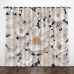 Kırmızı Yapraklar Çiçekli Karartma Perdesi 2'li Set 140 x 160 cm Beyaz Isı Yalıtımlı Soğuk Kuş Gözü Perdeleri Yatak Odası Oturma Odası Çocuk Odası için