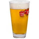 Kırmızı Zarlı Özel Bira Bardağı Zar 455cc (Bira Bardağı)