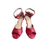 KIRMIZIPEMBE MERMER DESEN KELEBEK MODEL TANGO, DANS VE SALON ABİYE AYAKKABISI 8,5 CM TOPUK BOY (EU Ayakkabı Beden Sistemi, Yetişkin, Sayısal, Orta, 39)
