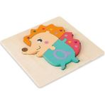 (Kirpi) 3D Ahşap Bulmaca Bebek Montessori Oyuncaklar Toddlers Çocuk Erken Eğitim Karikatür Hayvan