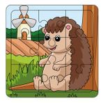 Kirpi İlk Puzzlem Çocuklar İçin Eğitici-Öğretici Ahşap Oyuncak 9 Parça