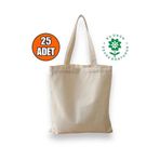 KIRTASIYE BEZ TORBA LAMINELI KANVAS 25 ADET