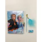 Kırtasiye Seti ( Frozen Kilitli Hatıra Defteri - Uçlu Kalem Tüylü Taşlı - Silgi )