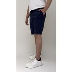 kırtex sport k teks şekil Erkek Lacivert Keten Şort - Beli Lastikli, Pamuklu, Yazlık