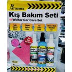 Kış Bakım Seti,Buğu Önleyici 250ml, Yağmur Kaydırıcı 250 ml, Buz Çözücü250 ml, 30x30 Mikrofiber Bez, 4'lü Set