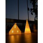 Kış Evi Tealight Mumluk Cam Ağacı Mumluk Yılbaşı Süsü Yeni Yıl Ev Mumluk 2'li Set