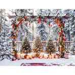 Kış Masalı ve Yılbaşı Coşkusuyla 200X150CM Arka Plan Stüdyo Fonu