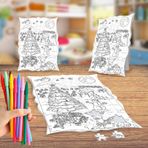 Kış Mevsimi Çam Ağaçı Boyama Puzzle Tablo