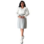 Kısa Kaşe Etek (Gri, 2XL-3XL)