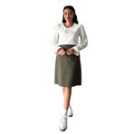 Kısa Kaşe Etek (Haki Yeşil, 4XL-5XL)