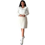 Kısa Kaşe Etek (Krem, 4XL-5XL)