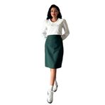 Kısa Kaşe Etek (Zümrüt Yeşili, 2XL-3XL)