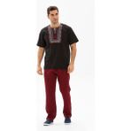 Kısa Kol Şile Bezi Bisiklet Yaka Bahriyeli Erkek Yazlık T-shirt Siyah Syh - M
