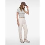 Kısa Kollu Bisiklet Yaka Slim Fit Modal Crop Spor Tişört
