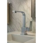 Kısa Krom Lüx Köşeli Mix Aç Kapa Banyo Lavabo Bataryası