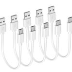 Kısa Mikro USB Kablosu 1 ft, 12 inç Hızlı Android Şarj Kablosu Samsung Galaxy, Fire Stick, Güç Bankası, Moto, MP3, PS4, Chromecast, Kindle Tablet için Mikro USB Şarj Kablosu, USB A'dan Micro B