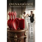 Kısa Oyun Kaşığı Halk Oyunu Kaşığı - Kına Kaşığı Kısa Saplı Zeybek Oyun Kaşığı 40 Adet 721657