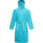 Kısayol Lüks Kapşonlu Çocuk Bornoz % 100 Pamuklu - Mavi - 13 - 14 Yaş