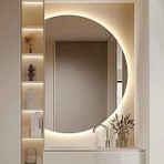 Kısılabilir 43 Inç Led Banyo Makyaj Aynası, 120 Cm Dokunmatik Kontrol, Buğu Önleyici, 3 Renkli Arka Aydınlatma, Tasarım, Ev Dekorasyonu Kişisel Bakım İçin Mükemmel (Sağ 35 Inç)