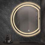Kısılabilir LED Banyo Aynası Çerçevesiz Yarı Dairesel Işıklı Ayna 50x45cm ila 90x81cm 3 Renk Seçenekleri Modern Ev için Şık Dekoratif Duvar Aynası