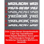 Kişisel Yazı 2 Adet Sticker Araba Oto Motosiklet Karavan Etiket 02110 - 100 Cm - Beyaz