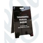 Kişiselleştirilebilir Ayaklı Metal Reklam Tabelası – Çift Taraflı Dış Mekan Tanıtım Panosu – Kafe, Restoran ve Mağazalar Için Kolay Kurulumlu Dayanıklı Işletme Tabelası - Büyük - Koyu Gümüş Ayna