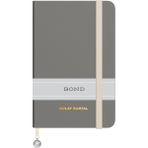 Kişiselleştirilebilir Çizgili Ciltli Bond Defter - Gri