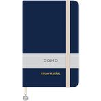 Kişiselleştirilebilir Çizgili Ciltli Bond Defter - Mavi - 0- Koyu Mavi