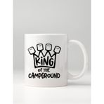 Kişiselleştirilebilir King of the Campground Kamp Kralı Marshmallow Tasarımlı Kupa Bardak - 330 ml