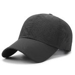 Kişiselleştirilmiş Delikli Beyzbol Şapkası Basit Moda Güneş Koruyucu Visor Nefes Kap Erkek ve Kadın Açık Seyahat kapakları, Koyu Gri, Tek Beden