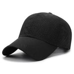 Kişiselleştirilmiş Delikli Beyzbol Şapkası Basit Moda Güneş Koruyucu Visor Nefes Kap Erkek ve Kadın Açık Seyahat kapakları, Siyah, Tek Beden