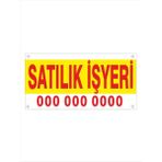 Kişiye Özel 100X50 cm Satılık Işyeri Branda Afiş