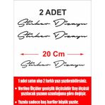 Kişiye Özel 2 Adet Isim Soyisim Yazılacak Yazı Sticker El Yazısı Isim Oto Araba Motosiklet Karavan Sticker 00028 20 Cm