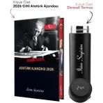 Kişiye Özel 2026 Atatürk Ciltli Ajanda ve Dereceli Termos